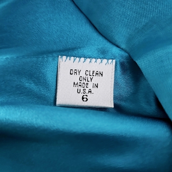 Monique Lhuillier Blue Turquioise Strapless Dress - Picture 5 of 6